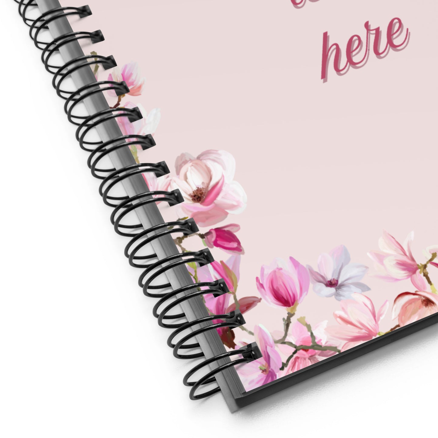 Custom Pink & Purple Flower Spiral Notebook, Ideal for Journaling and Note-Taking, Perfect for Students and Professionals Alike