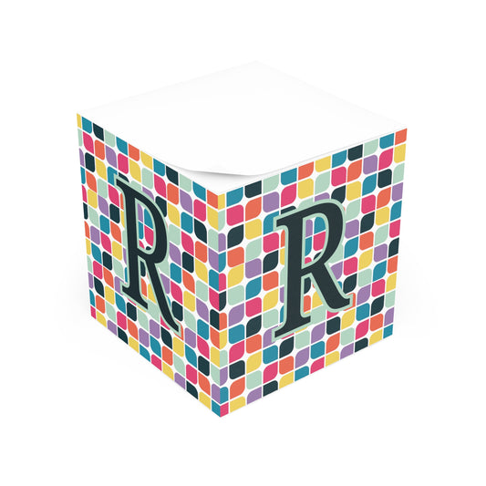 Colorful Personalized Note Cube, Desk Accessory, Gift for Students, Office Decor, Birthday Present, Custom Stationery