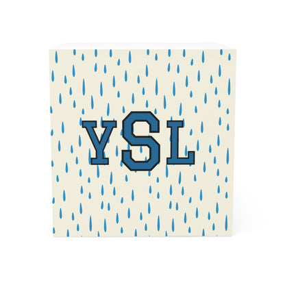 Stylish Note Cube with YSL Rain Design - Unique Stationery, Desk Organizer, Gift for Students, Office Supplies, Home Decor