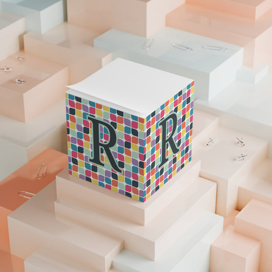 Colorful Personalized Note Cube, Desk Accessory, Gift for Students, Office Decor, Birthday Present, Custom Stationery