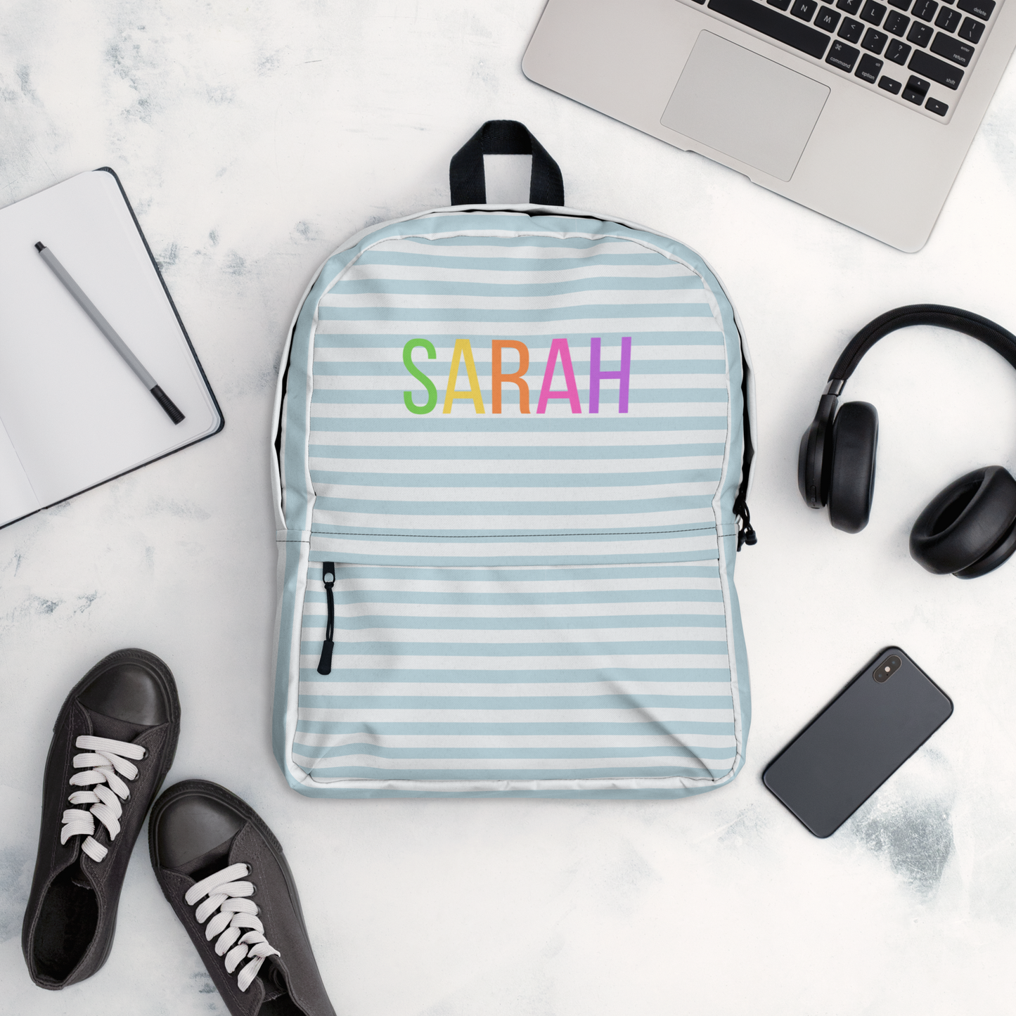 Custom Kids Striped Backpack