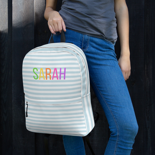 Custom Kids Striped Backpack