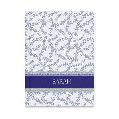 Blue toile Personalized Journal with Name