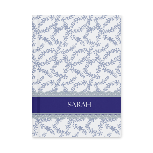 Blue toile Personalized Journal with Name