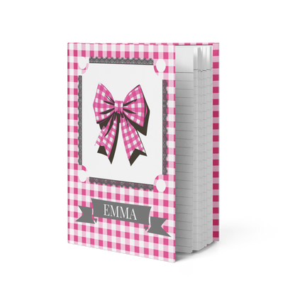 Personalized Pink Coquette Bow Hardcover