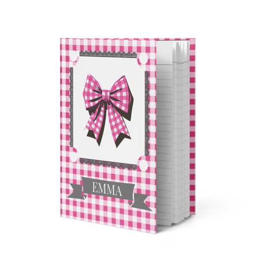 Personalized Pink Coquette Bow Hardcover