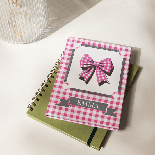 Personalized Pink Coquette Bow Hardcover