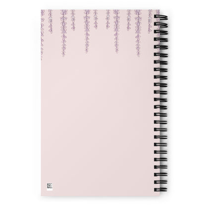 Custom Pink & Purple Flower Spiral Notebook, Ideal for Journaling and Note-Taking, Perfect for Students and Professionals Alike