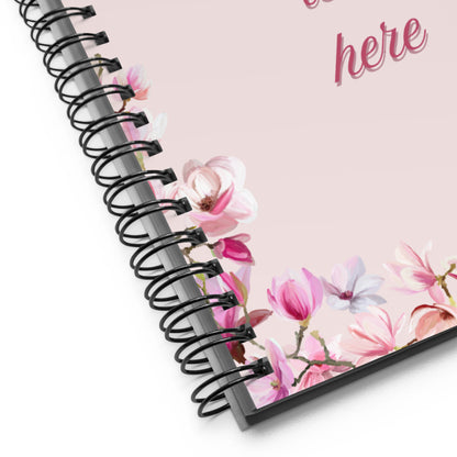 Custom Pink & Purple Flower Spiral Notebook, Ideal for Journaling and Note-Taking, Perfect for Students and Professionals Alike